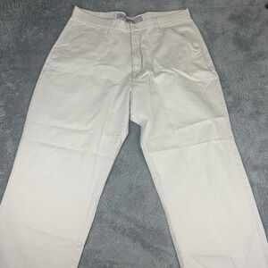 Vintage Anchor Blue Beyond Baggy Wide Leg Pants 38x29 Khaki Beige Skate Y2k